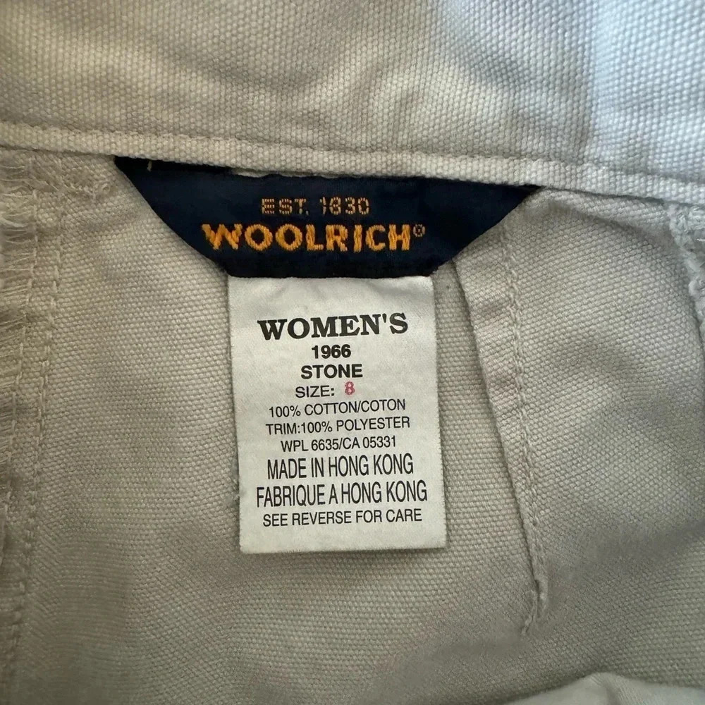 Vintage Woolrich High Rise Khaki Shorts Womens Size 8 Safari - Picture 5 of 5